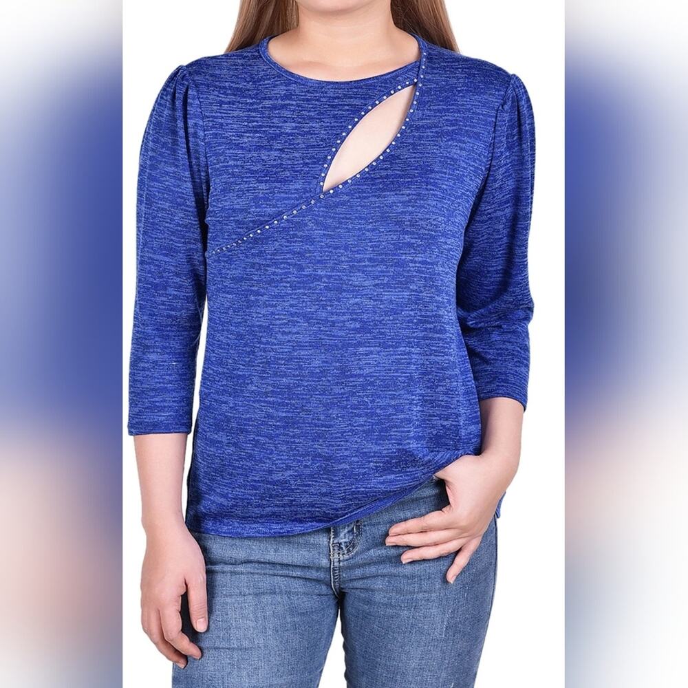 🩷 NY Collection Blue 2x Top NWT
